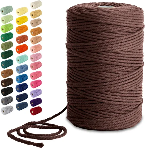 Vista 24 de Nook Theory Hilo de macramé de 3mm 109 yardas - Cuerda de macramé suave de 4mm, 5mm perfecta para nudos - Suministros de macramé para colgadores