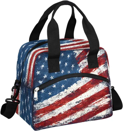 Vista 30 de Pardick Bolsa de almuerzo aislada con diseño de galaxia colorida para mujeres y hombres y adultos, con purpurina, grande, hielera, térmica A01