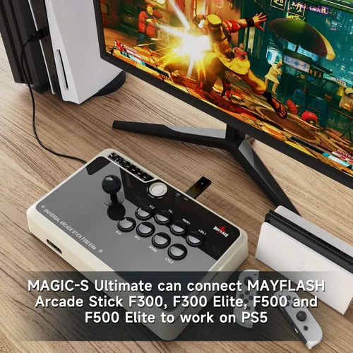 Vista 4 de MAYFLASH Magic-S Ultimate Wireless Bluetooth USB Adapter for PS4, Switch, macOS, Windows, Raspberry Pi, Compatible with Xbox Series X & S
