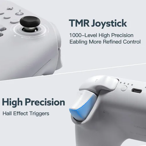 Vista 2 de [No Drift] GuliKit KK3 Bluetooth Controller for Switch/Switch OLED/Steam Deck/Android/iOS, Gulikit KK3 Wireless Controller with TMR Joysticks & Hall