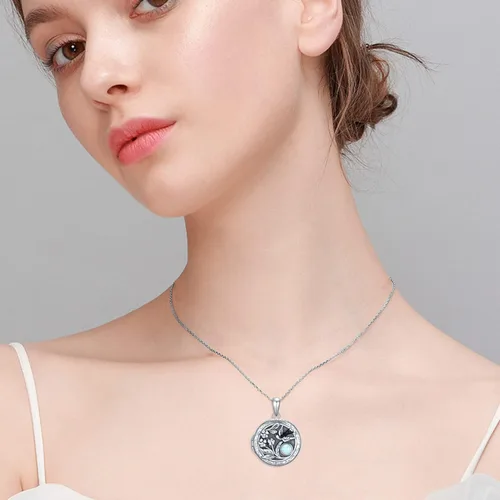 Vista 6 de Peireara Locket Necklace That Holds Pictures 925 Sterling Silver Locket Necklace Photo Keep Memory Locket Pendant Necklace Jewelry Gifts for Women