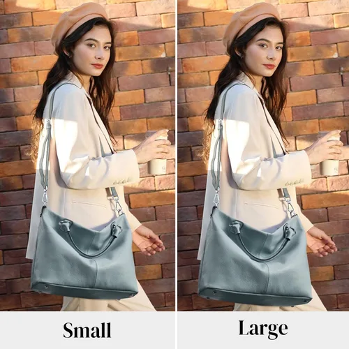 Vista 2 de Bolso Kattee, para mujer, de cuero suave, 3 formas de llevarlo, mochila, bolso y bolsa de mano