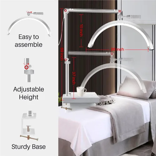 Vista 6 de Lámpara de pestañas para extensiones de pestañas, luz de luna LED para pestañas, faciales, tatuajes, esteticistas, lámpara de iluminación fresca