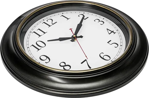 Vista 2 de Bernhard Products Reloj de pared grande de 18 pulgadas, de cuarzo, silencioso, sin tictac, funciona con pilas, para el hogar, sala de estar, sobre