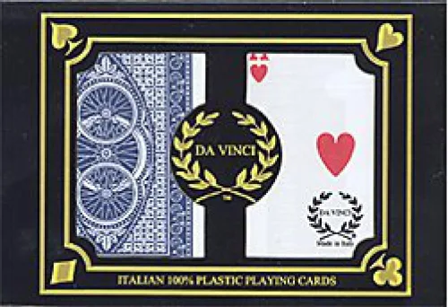 Vista 2 de DA VINCI Ruote, naipes italianos 100% de plástico, juego de 2 barajas por Modiano, índice regular