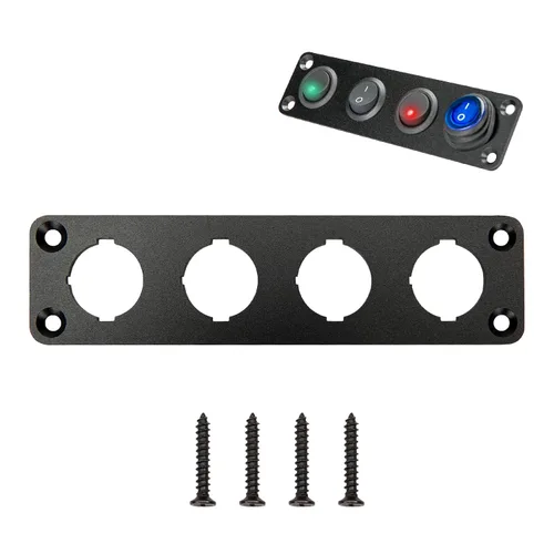 Vista 11 de Panel de interruptores, redondo de 12 voltios, panel de interruptores marinos de aluminio, impermeable, panel de interruptor basculante