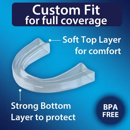 Vista 6 de DenTek Protector dental de ajuste profesional, protector bucal para rechinar dientes por la noche, 1 unidad FDA-Cleared, Mouth Guard for Grinding