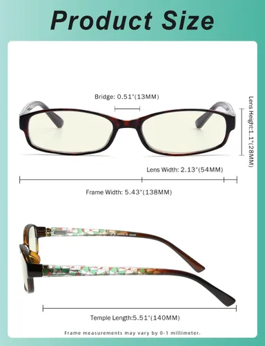 Vista 5 de Eyekepper 3 Pack Blue Light Blocking Eyeglasses Crystal Clear Computer Readers
