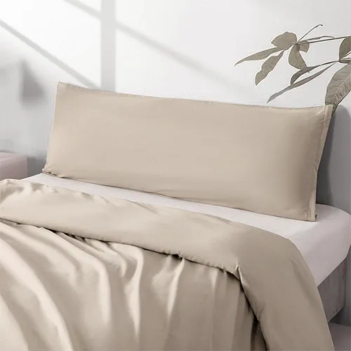 Vista 10 de Paquete de 2 fundas de almohada de microfibra tamaño estándar con cremallera, fundas de almohada color beige, suaves y cómodas, no se encogen Beige