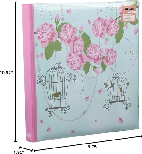 Vista 8 de Arpan Álbum de fotos grande de 5 x 7 pulgadas para 200 unidades, regalo ideal x 1 (estilo vintage de jaula rosa Shabby Chic)