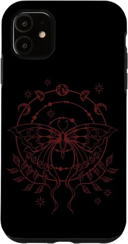 Vista 8 de Alt Emo Fairy Grunge Fairycore Goth Moth Moon Phases Case for iPhone 16