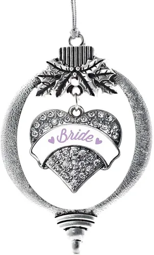Vista 70 de Inspired Silver - Adorno con dije de hermana gemela - Adornos navideños de plata con circonitas cúbicas