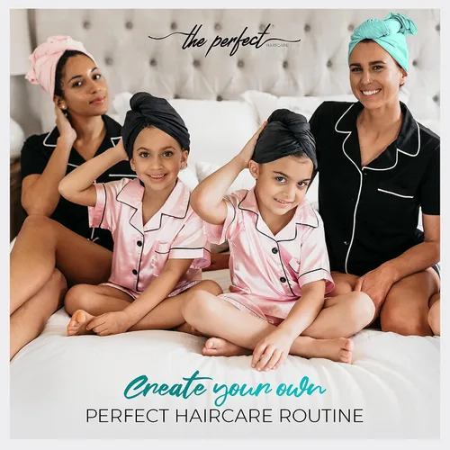 Vista 6 de Toalla de microfibra para el cabello con cepillo desenredante húmedo y seco, turbante de secado rápido antiencrespamiento para cabello rizado