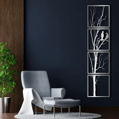 Vista 5 de Arte de pared de árbol y pájaros de metal, arte de árbol de metal, decoración de pared de metal, decoración de pared de metal, arte de pared