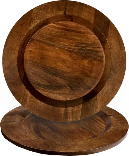 Vista 10 de Plato de servir, plato de madera de mango, platos únicos de madera de mango, platos hechos a mano de primera calidad, elegantes platos de servir