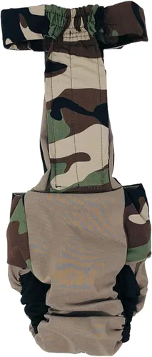Vista 9 de Pañal para perro Camo on Brown, XS, con agujero para la cola, fabricado en Estados Unidos
