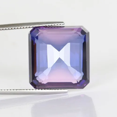 Vista 4 de GEMHUB 38.7Ct Cuadrado Azul Tanzanita Piedra Preciosa Laboratorio Tanzanita Piedra Tanzanita para Joyas de Tanzanita Piedra preciosa azul oscuro