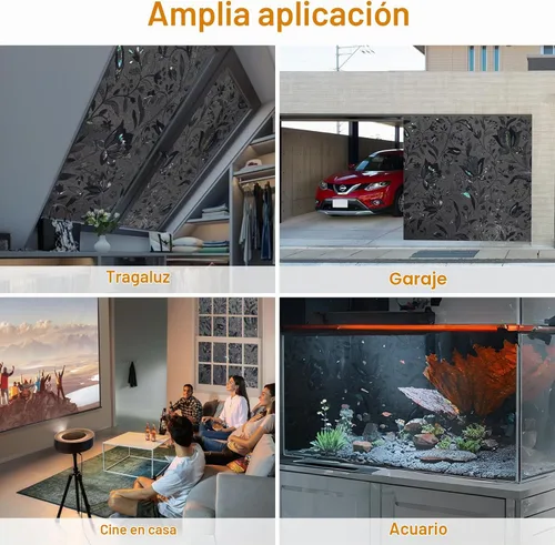 Vista 9 de Película opaca para ventana, 100% con bloqueo de luz solar, cubierta de privacidad extraíble para ventana, tinte para ventanas de vidrieras