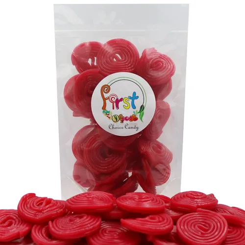 Vista 2 de FirstChoiceCandy Dulces de regaliz en forma de rueda (fresa roja, 5 libras)