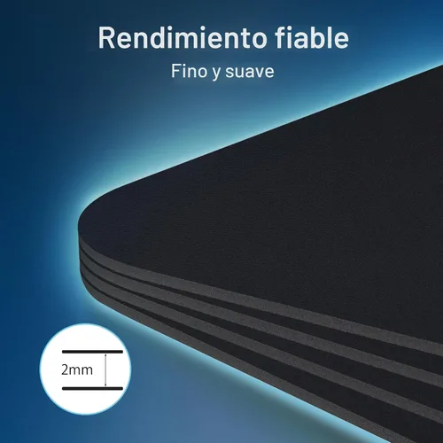 Vista 5 de Senetem Paquete de 4 alfombrillas de mouse para juegos ultra suaves, base de goma antideslizante, superficie lavable para mouse con cable e