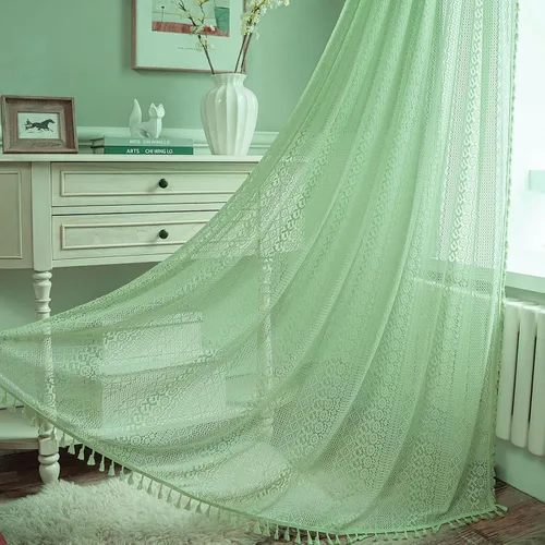 Vista 12 de Deeprove - Cenefa de cortina bohemia negra de 18 pulgadas de largo para cocina y cafetería, cortina corta bohemia de encaje transparente de crochet