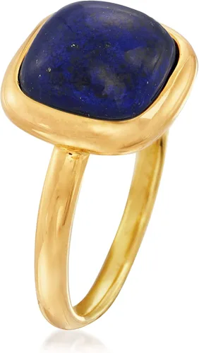 Vista 3 de Ross-Simons Square Lapis Ring in 18kt Gold Over Sterling