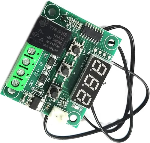 Vista 4 de Kiro&Seeu W1209 12V DC Controlador de Temperatura Digital Tablero Micro Termostato Digital -58.0-230.0 °F Interruptor de módulo de control