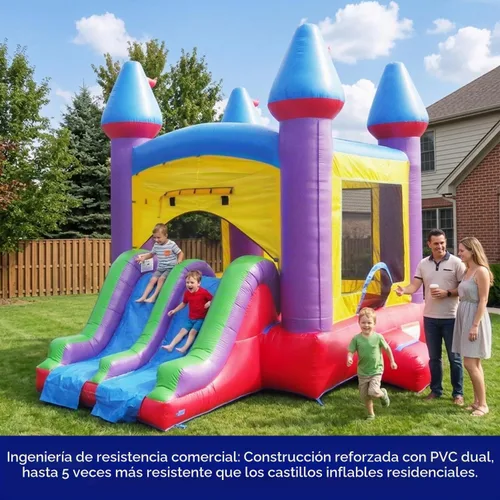 Vista 4 de HeroKiddo - Gorila inflable comercial de 14 x 18 pulgadas, tobogán de doble carril