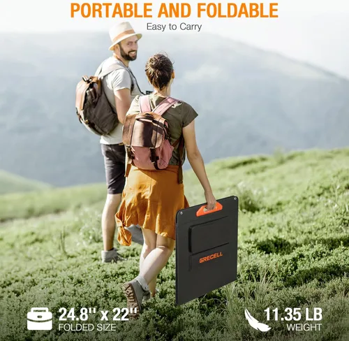 Vista 8 de el panel solar portátil 200W para el generador de la central eléctrica, flexible ultra ligero Foldable Solar Panel Kit, Lightweight