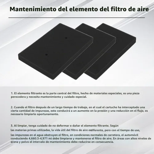 Vista 7 de Filtro de aire 11013-0020 HFA2505 compatible con Kawasaki Ninja 250R EX250 Ninja 300 EX300 EX300A EX300B 2008-2017