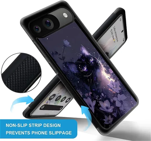 Vista 1645 de Compatible con Google Pixel 4A 5G Mobile Case Creative Acrylic Panel trasero Silicona Protección Grip especialmente diseñado para Google Pixel 4A 5G