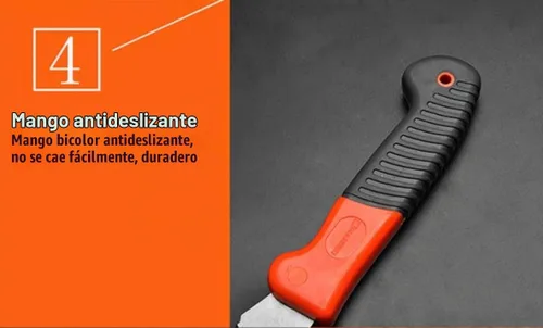 Vista 4 de Edward Tools Cuchillo de hoja recta para electricista – Cuchillo utilitario de diseño plegable Lockback – Acero inoxidable – Pelacables, aislamiento