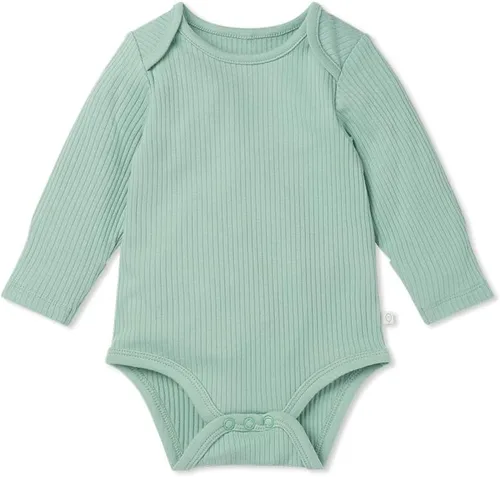 Vista 7 de MORI Body unisex de manga larga para bebé de viscosa de bambú y algodón orgánico, cómodo mameluco para niños y niñas