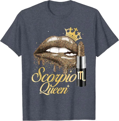 Vista 26 de Scorpio Queen - Zodiac Sign Horoscope Birthday T-Shirt Negro