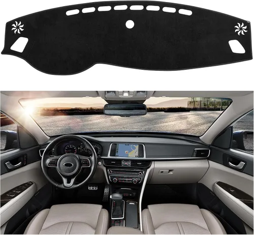 Vista 24 de SPEEDWOW Cubierta Alfombrilla para Tablero de Instrumentos Tapete Alfombra Compatible para Toyota Camry 2002-2006 Alfombrilla para Tablero Cubiertas