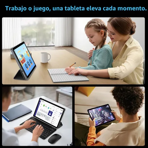 Vista 5 de Tableta 2026 Android 16, tableta de 10.1 pulgadas con pantalla HD, 18 GB de RAM 128 GB ROM /2 TB TF, Gemini AI 2.0, altavoz y cámaras Daul, 6000