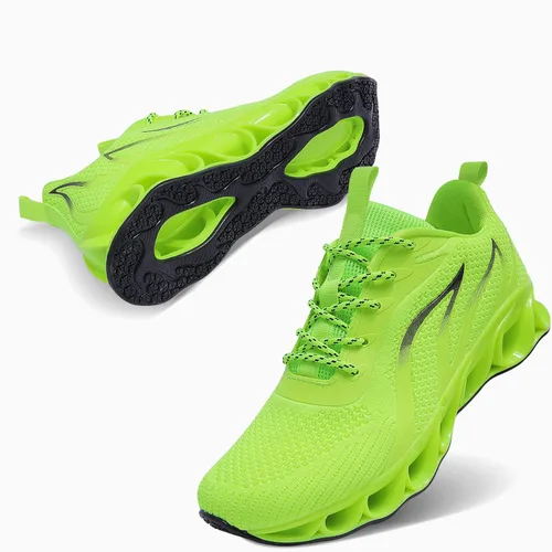 Vista 5 de QUINMOK Mens Fashion Sneakers Walking Breathable Non Slip Gym Running Tennis Shoes