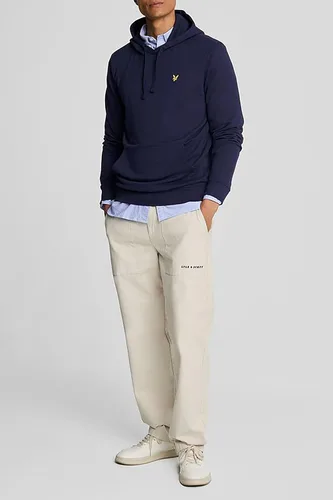 Vista 5 de Lyle & Scott Sudadera con capucha con logotipo para hombre, azul, L, Azul