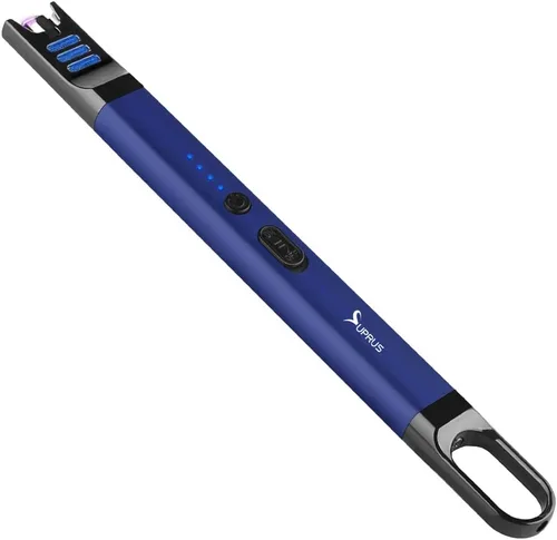 Vista 14 de SUPRUS Encendedor eléctrico de arco para velas, resistente al viento, sin llama, recargable por USB, con luz LED, para velas, camping, barbacoa