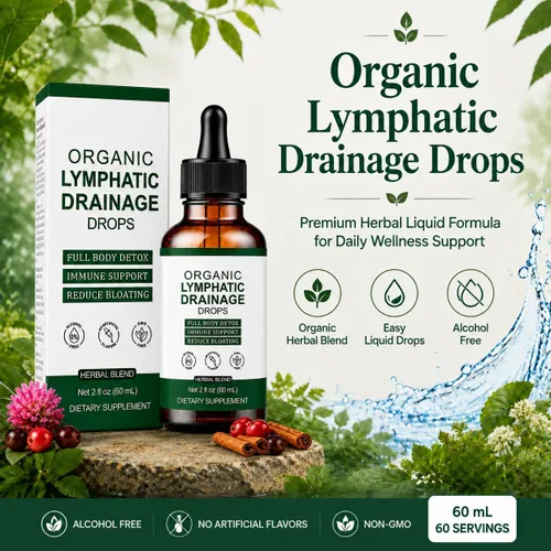 Vista 2 de Mayaverra Drenaje Linfático Gotas, gotas de drenaje linfático, suplemento líquido de apoyo a la desintoxicación a base de hierbas con diente