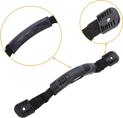 Vista 3 de 2 manijas de montaje lateral de canoa para kayaks con accesorios de soporte de paleta de cuerda elástica + 2 ganchos en J con kit de herramientas