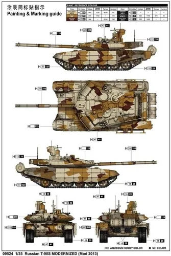 Vista 3 de Trumpeter Kit de modelo de armadura modernizada T-90S (Mod2013)