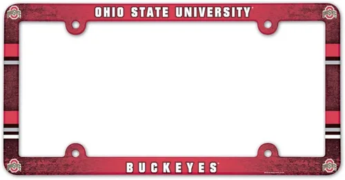 Vista 30 de NCAA Placa de vehículo con marco a todo