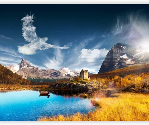 Vista 20 de artgeist Mural de pared Montañas 79 x 61 pulgadas - XXL Papel tapiz no tejido de vellón Decoración de pared Impresión fotográfica Imagen Diseño
