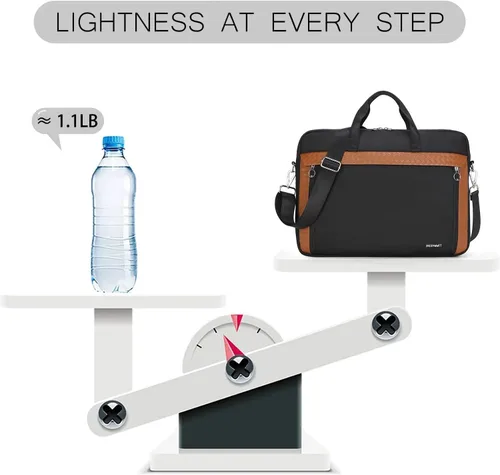 Vista 9 de BESMART Slim Laptop Bag 15.6/17.3 Inch Laptop Briefcase for Women, Elegant Waterproof Shoulder Bags, Computer Messenger Bag