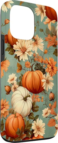 Vista 3 de Funda con temática de otoño para iPhone 13 Pro Max con diseño de calabaza de otoño