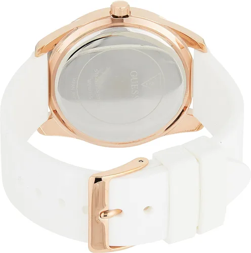 Vista 2 de Guess G Twist Reloj de señoras de correa de silicona con esfera blanca W0911L5