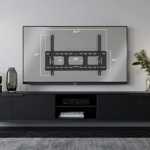 Vista 2 de Marca: MOUNT-IT! Soporte para pared con inclinación, reclinable, muy resistente, universal para televisores de 23 a 37 pulgadas Negro