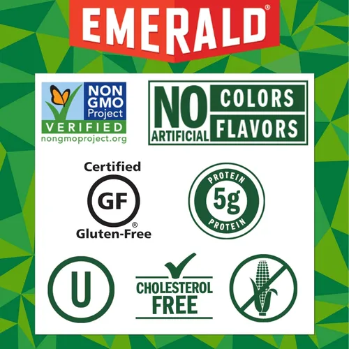 Vista 5 de Emerald Combo de nueces (paquete variado) con anacardos sazonados y anacardos de sal y pimienta Bolsas resellables de 5 onzas Certificado