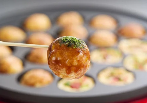 Vista 8 de Otafuku Harina Takoyaki para bolas de pulpo Takoyaki japonesas, 16 onzas (1 libra)